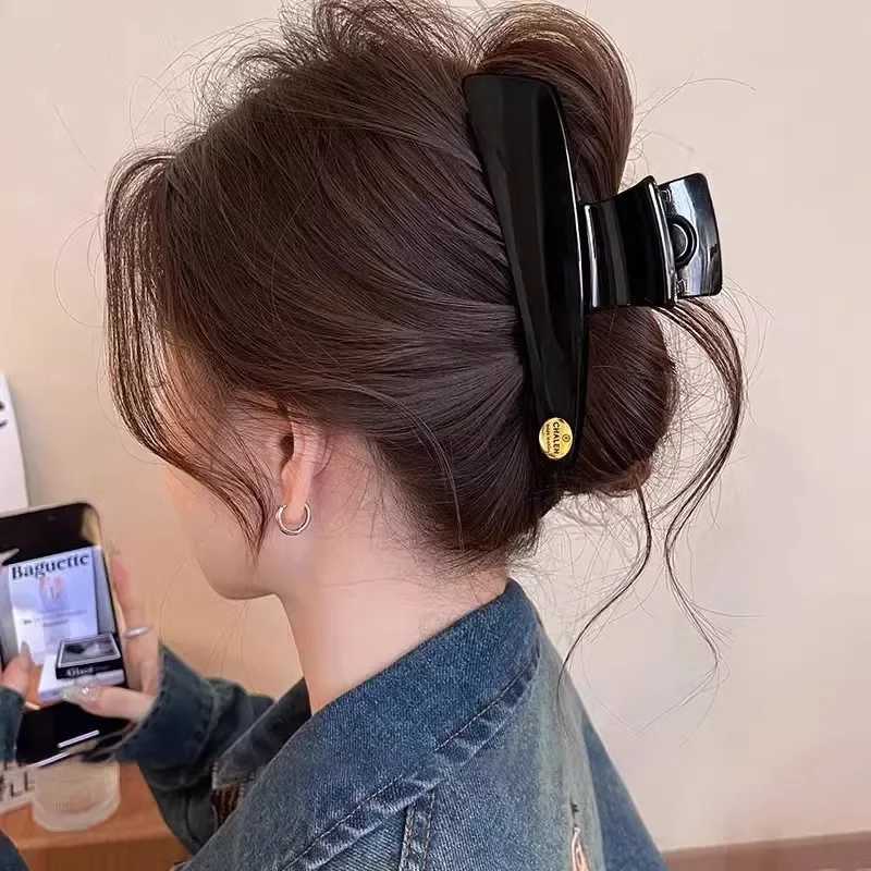 Early Spring HighEnd Gold Label Shark Clamp Wens New 2025 Advanced Feeling Hair Clip Rear Fixed Clip Profional Salon Y251023