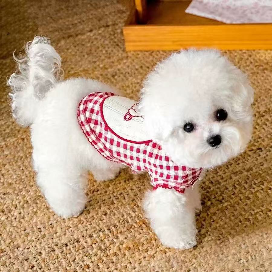 T1800 Dog Clothes Autumn and Winter Thin Warm Vest Small Dog Teddy Bichon Pomeranian Pet Cat Autumn and Winter Coat