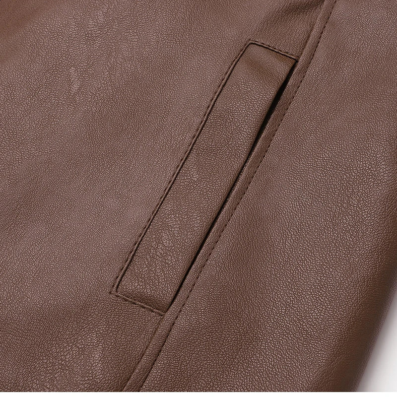 Mens Vintage Warm Biker Jacket AutumnWinter Textured Lining Outdoor Casual PU Leather Coat Men Fleece Motorcycle jackets 251023