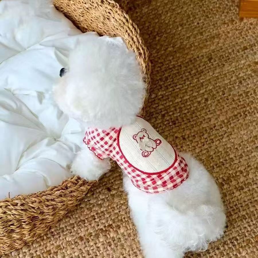 T1800 Dog Clothes Autumn and Winter Thin Warm Vest Small Dog Teddy Bichon Pomeranian Pet Cat Autumn and Winter Coat