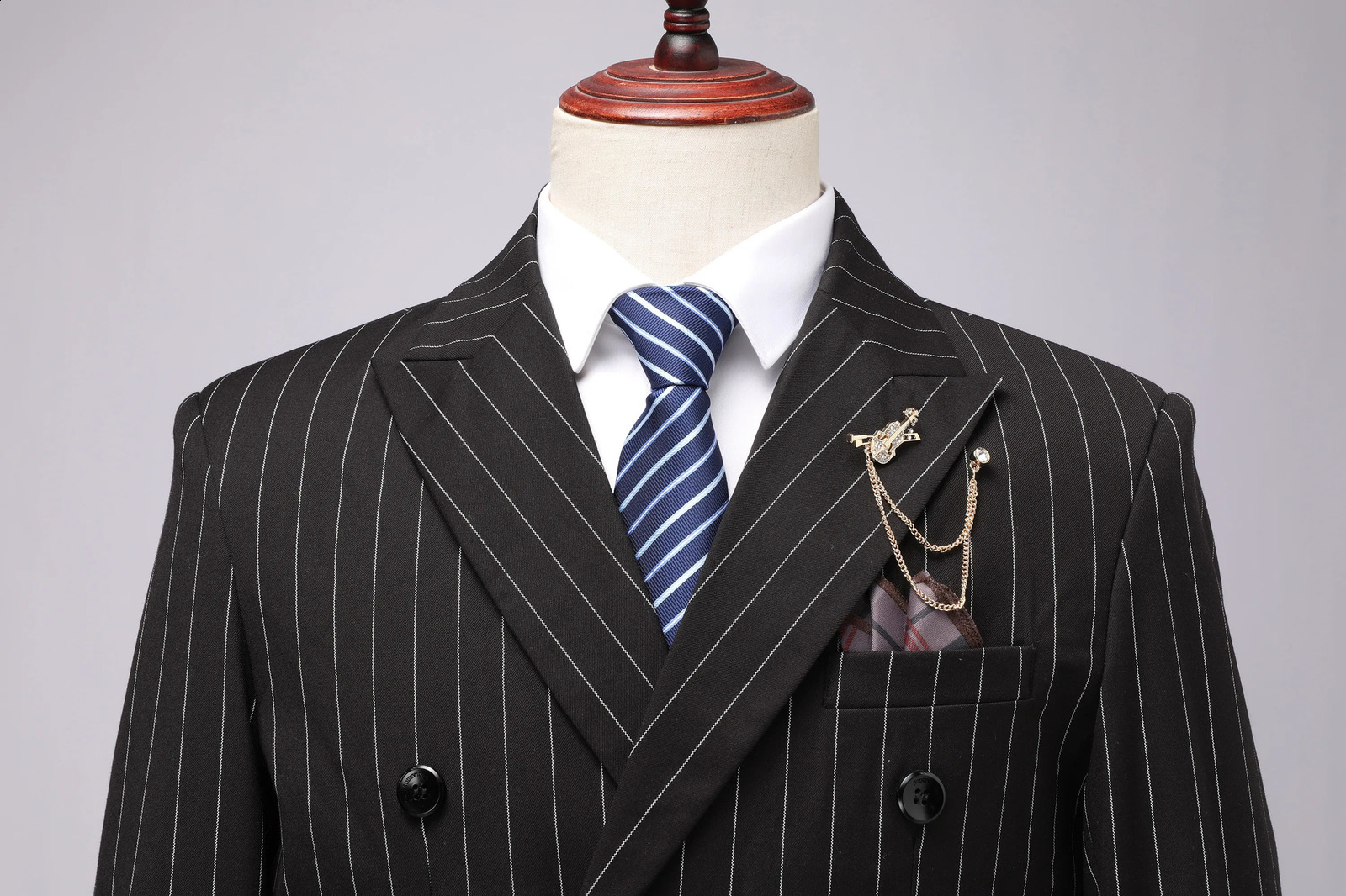 Mens DoubleBreasted Suit Classic Formal Business Wear 251023