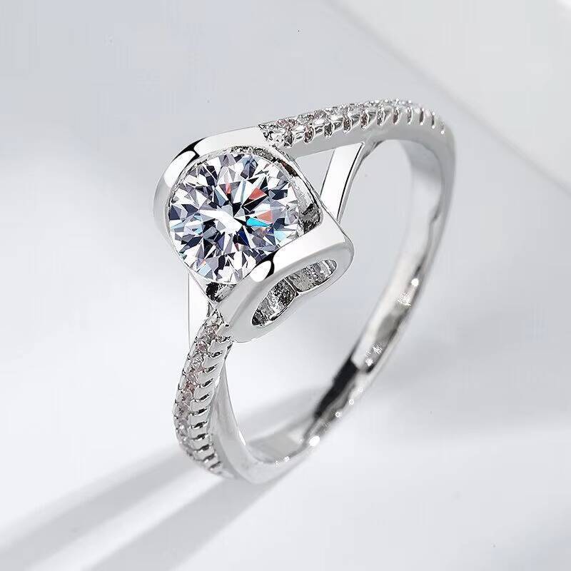Wholesale Engagement Ring Moissanite Rings Lady Moissanite Ring for Wedding