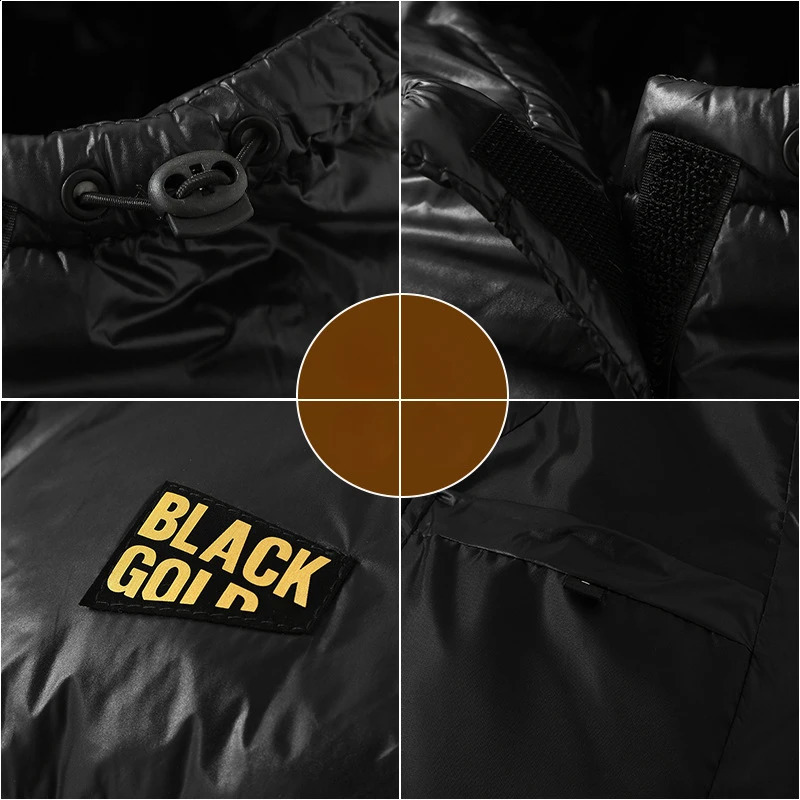 in Cotton Padded Vest Hooded Zipup Sleeveless Jacket Male Spring Autumn Warm Casual Coat Fashion Outdoor Truck Work Black 251023