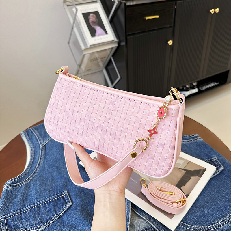 Luxury Brand Designer Bag This Year's Trendy Small Bags 2025 Autumn New Korean Fashion Woven Bag Women's Single Shoulder Crossbody Underarm 