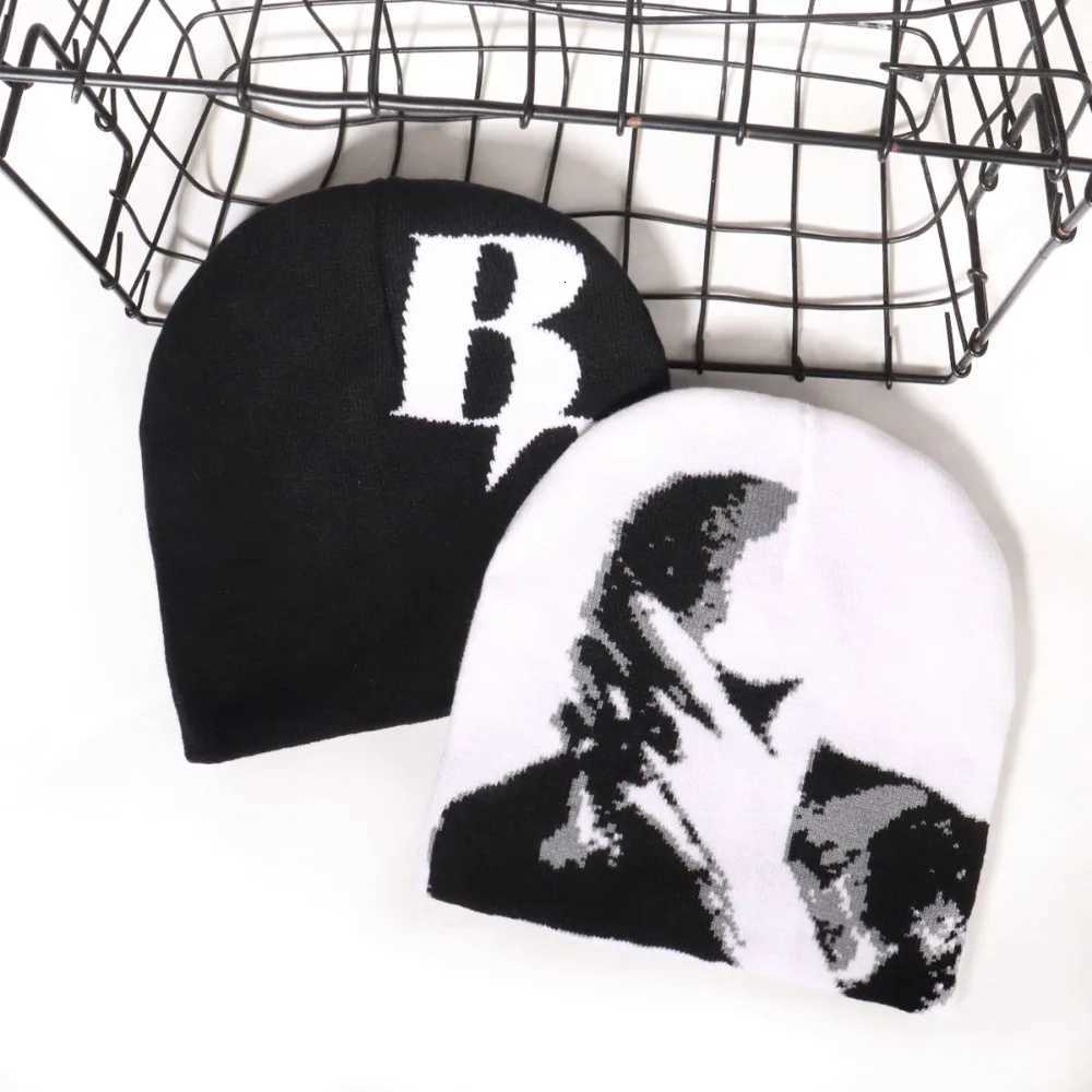 2025 Fashion Hat Knitting Beanies Goth s Men Wen Y2k Winter Pop Harajuku Vintage Warm Hip Hop UnisexW251023