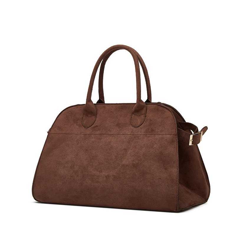 Design Handbag Leather HighCapacity Commuting Bag Fashionable Cowhide Suede Briefcase Tote Bag Travel Bag SuedeL251023