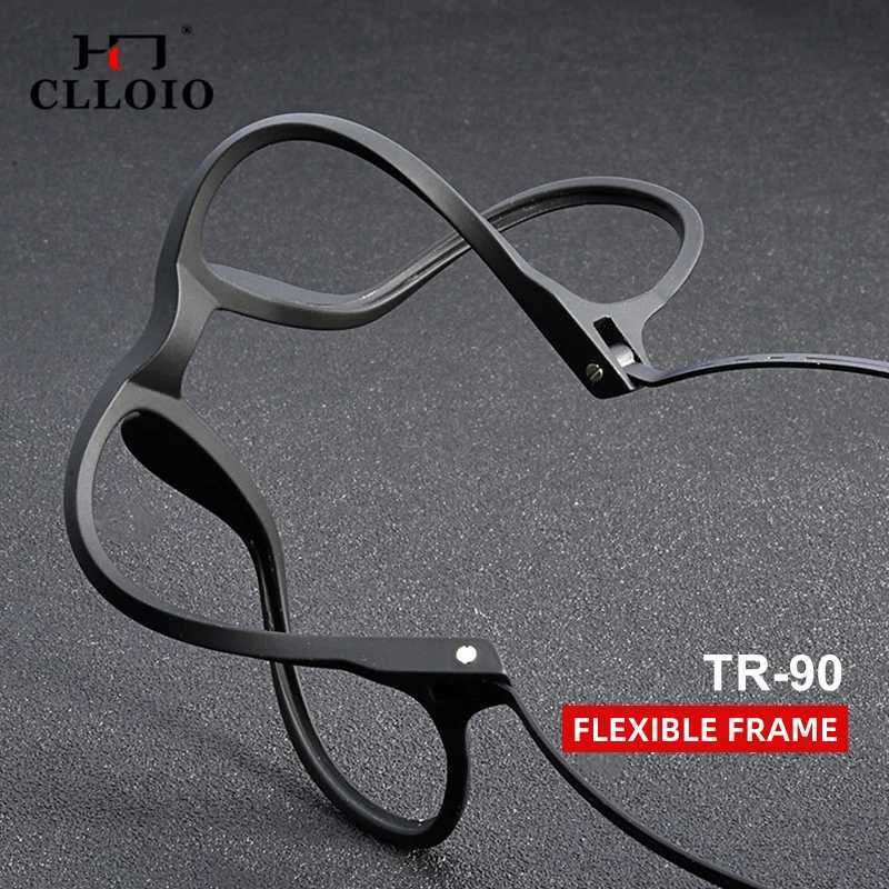 CLLOIO High Quality UltraLight Flexible Titanium Reading Glasses Anti Blue Light Myopia Glasses Prescription Progressive EyewearW251023