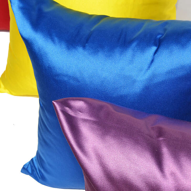 Home Decor Glossy Faux Silk Satin Solid Color Pillow Cushion Cover