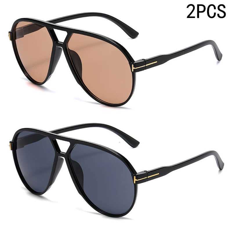 2PCS Letter T Double Beam Large Frame Toad Mirror 2025 New Retro Car Sunes ot Sunes JH3004W251023