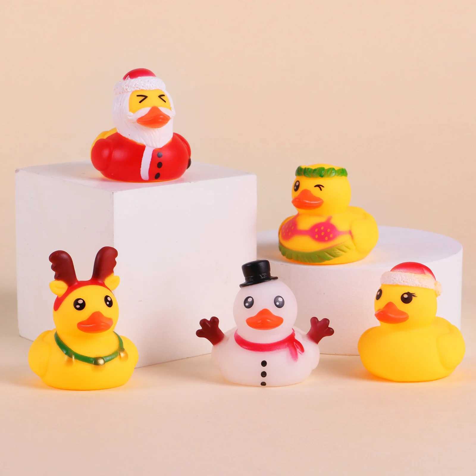 2025 Christmas Countdown Ducks 24PCS Advent Calendar for Decoration Rubber Ducks Bath Toys Toys for Toddler Christmas Party J251023