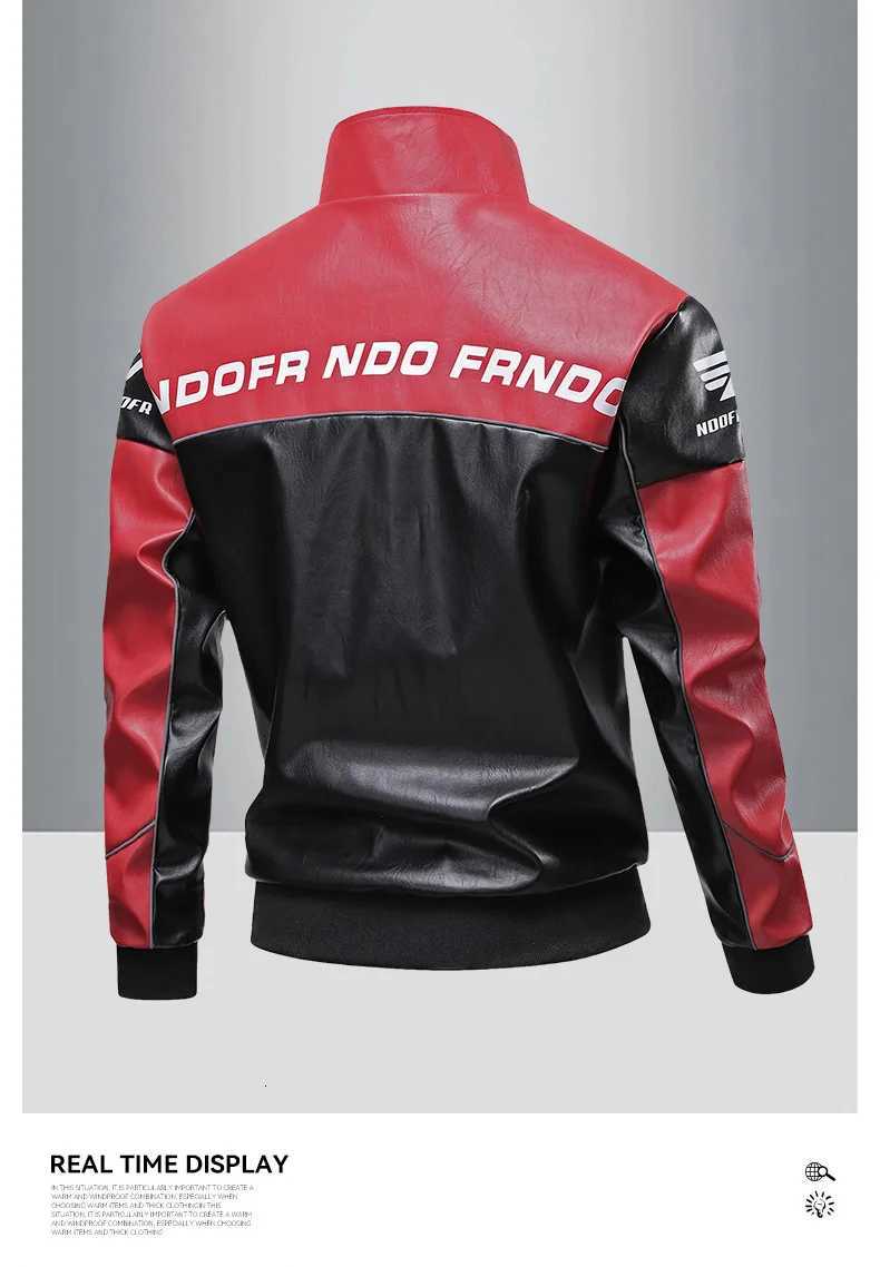 Man Outerwear Motorcycle Mens Leather Jacket Autumn Men Windbreak PU Leather Coat Winter New Fashion Zip Up Leather Jacket W251023