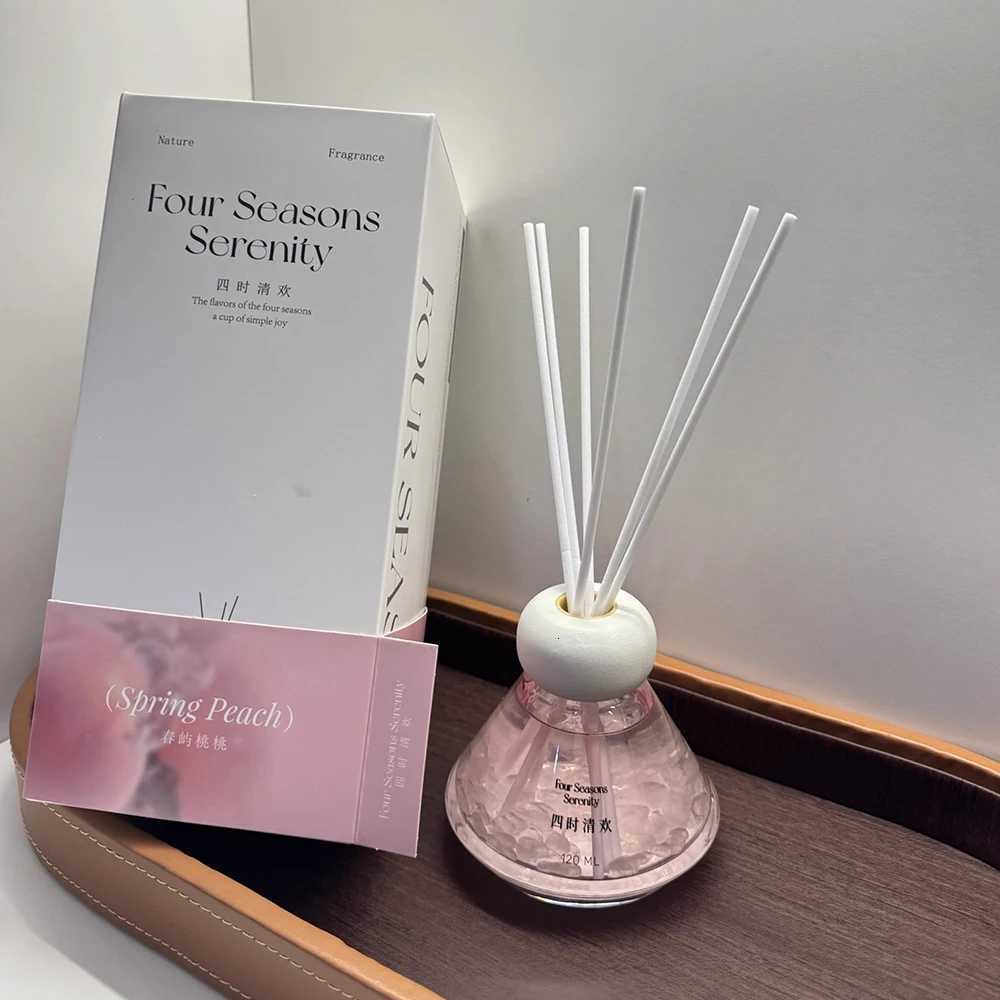 120ml Fireless Aratherapy Set Rose Essential Oil with Rattan Sticks He Indoor Fragrance 180 Days LongLa Bedro Decor Y251023