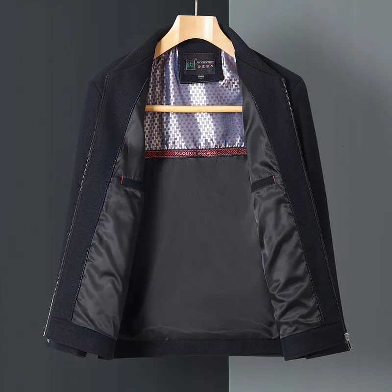 2025 new mens coat dad fashion handsome suit lapel old cadre leadership jacket middleaged and elderly jacket W251023