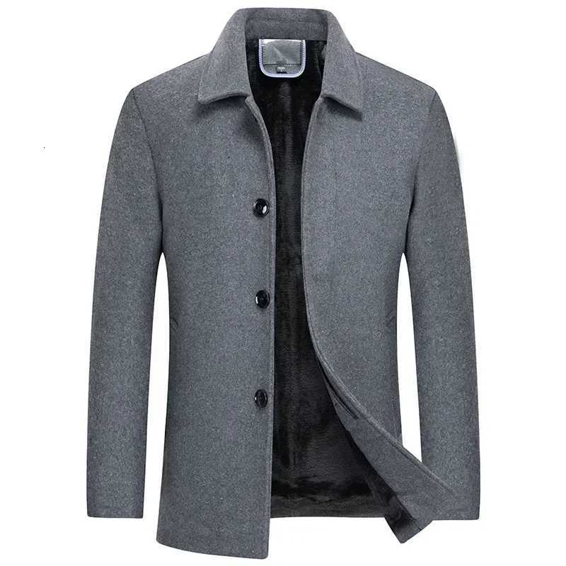 Autumn and Winter Thickened Warm Woolen Coats For Man New Mens Business Fashion British style Thickened Coat Woolen Coat W251023