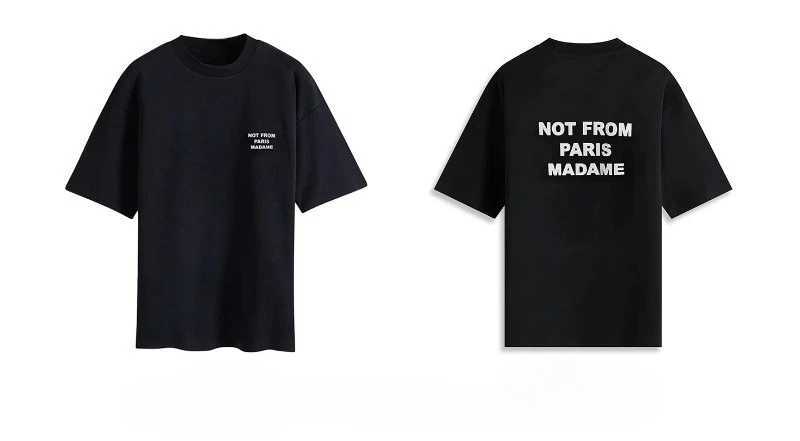 Not From Paris Madame Tshirt Men Women Cotton Tees Letter Printing Short Sleeve Luxury Brand Tshirt Mens Clothing Y2k TopsXJ251023