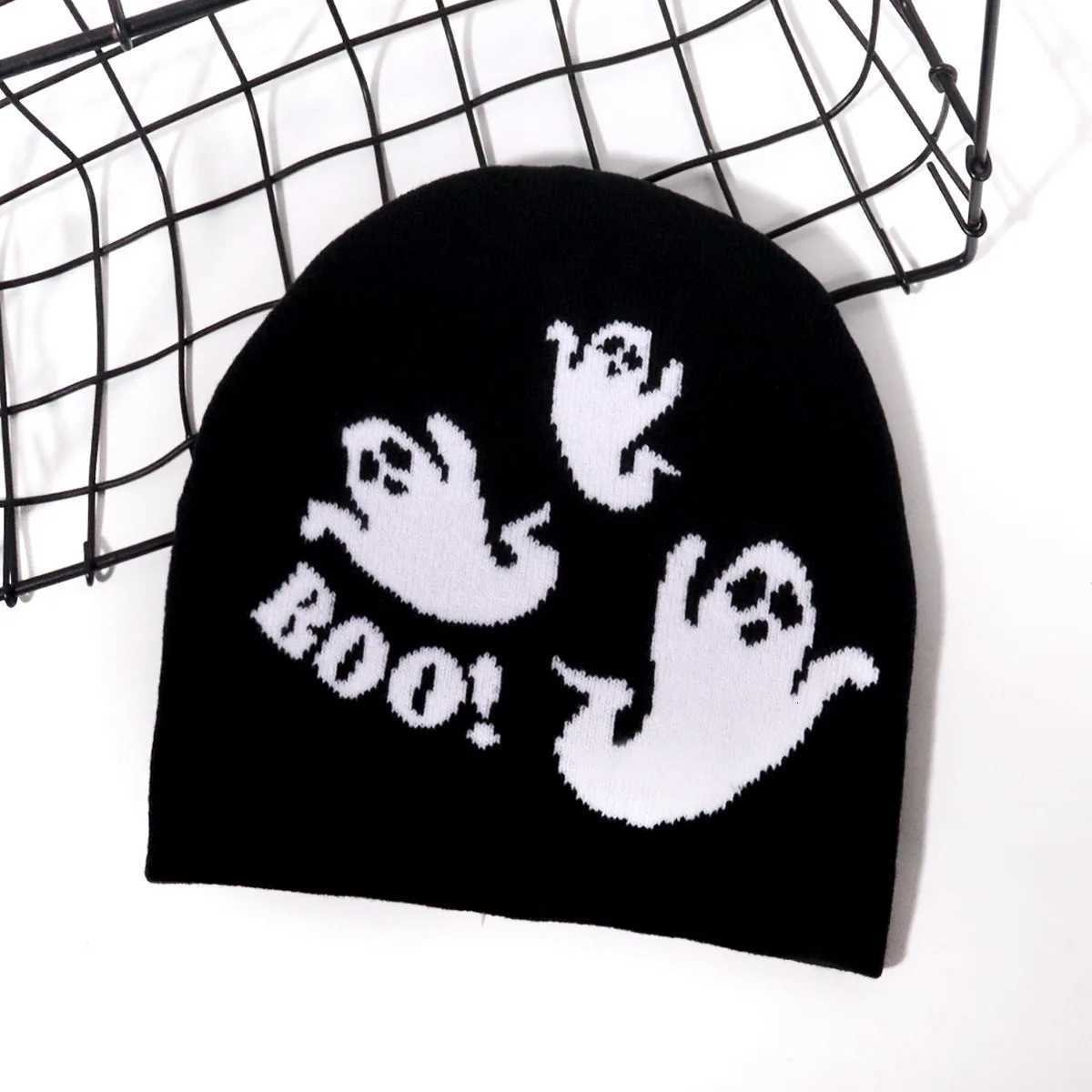 Halloween party knitted hat funny pumpkin jacquard knitted hat trendy personality street warm autumn and winter beaniesXJ251023
