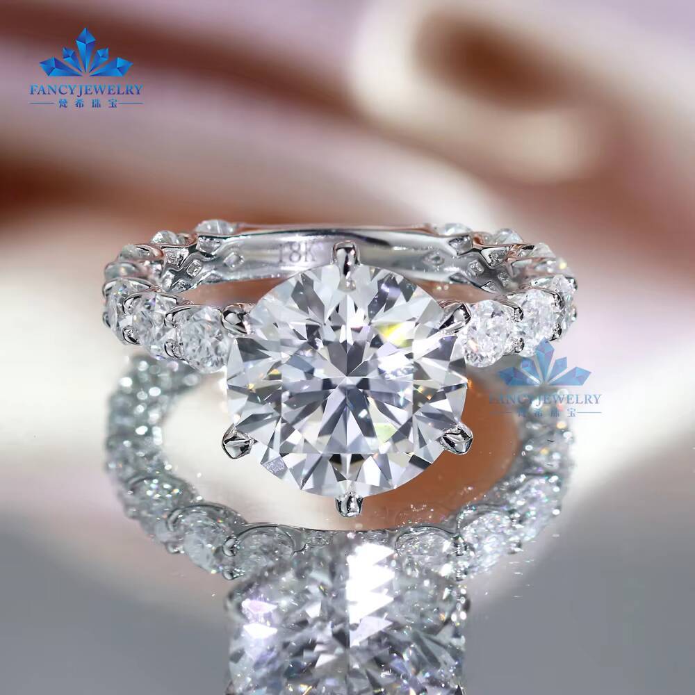 Igi Certified CVD HPHT Lab Grown Diamonds 14K18K Solid GoldWhite Gold Engagement Rings for WomenMen