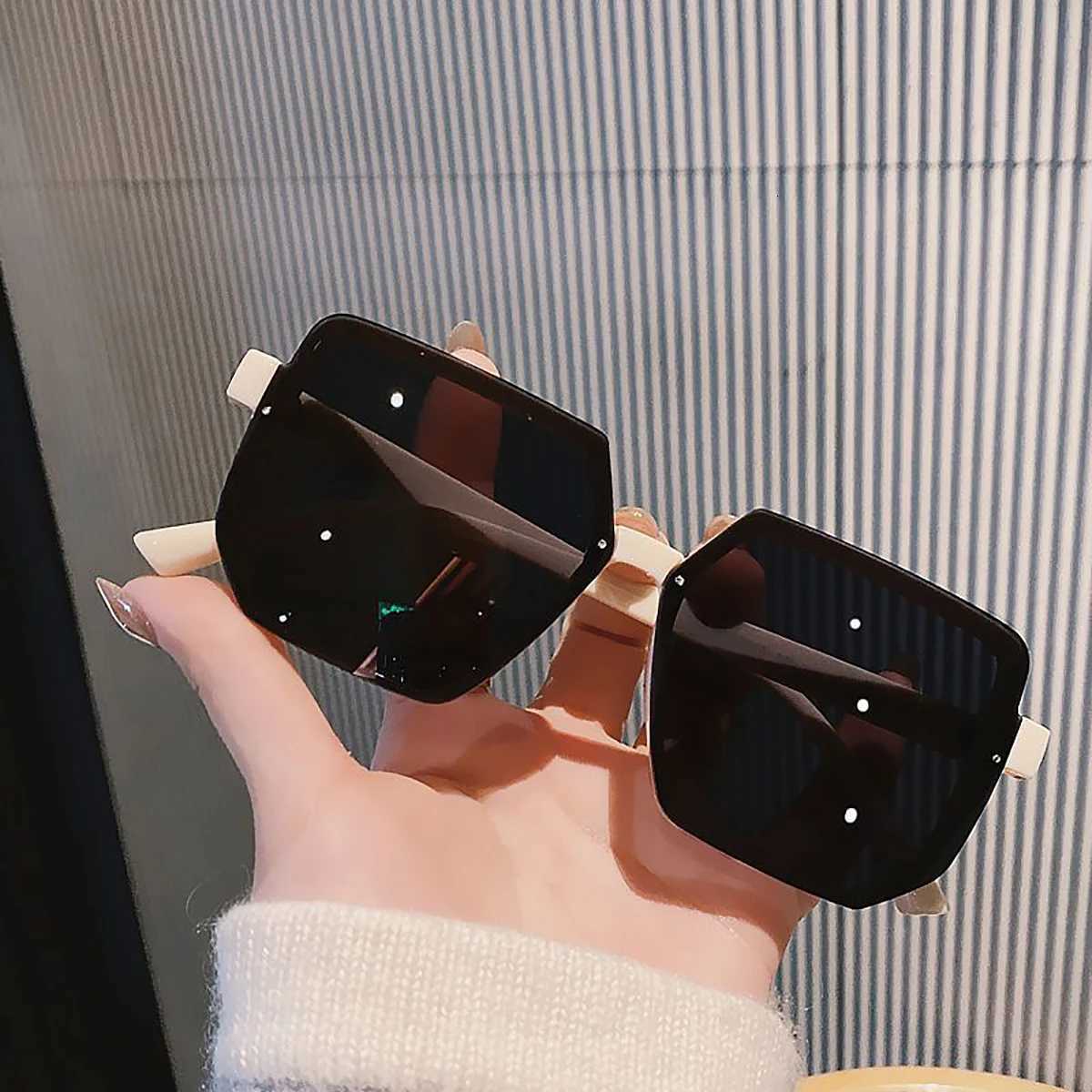 Big Frame Vintage Sunglasses Women Men Brand Square Sun Glasses Retro Eye Glasses Goggle for Male Female Polygon Sunglasses W251023