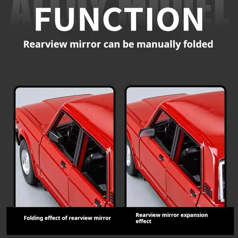 124 Scale Russia LADA SEDAN Alloy Diecast Classic Car Model Retro Sound Light Pull Back Kid Gift Collect Ornament RecommendedT251023