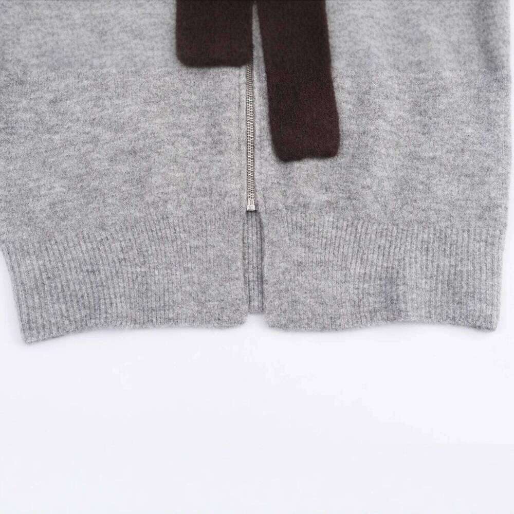 Women's Knitted Jacket 2025 Women Long Sleeve Zipper Hooded Jackets High Street Short Coats Lady Autumn New Outerwears