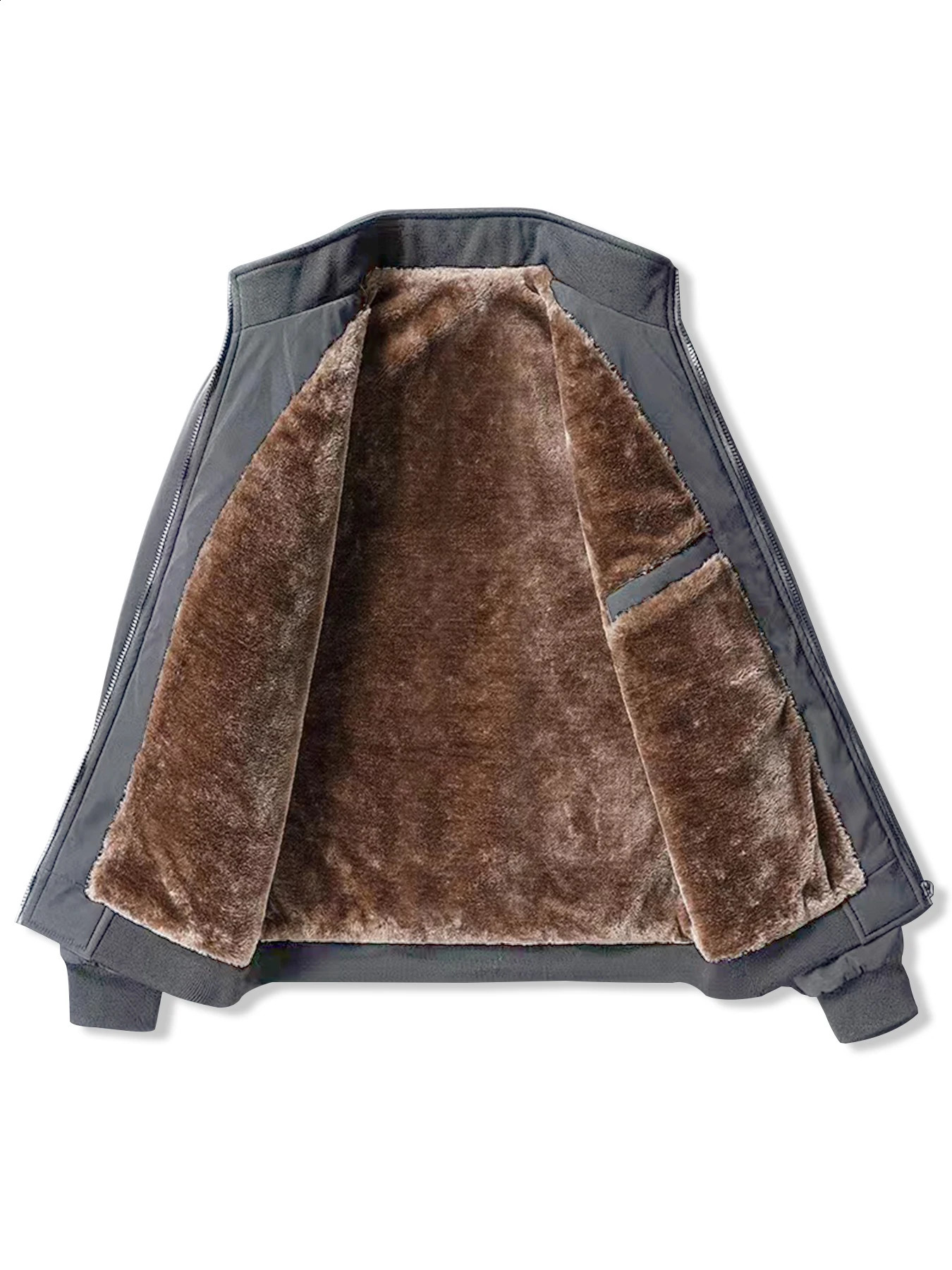 Autumn and Winter Velvet Jacket Mens StandUp Collar Cotton Padded Thickened Warm Casual 251023