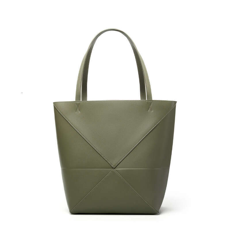 Luxury bag Women s Puzzle Fold Transformable Folding Tote Niche High End Genuine Leather Large Capacity Handbag Shoulder Bag