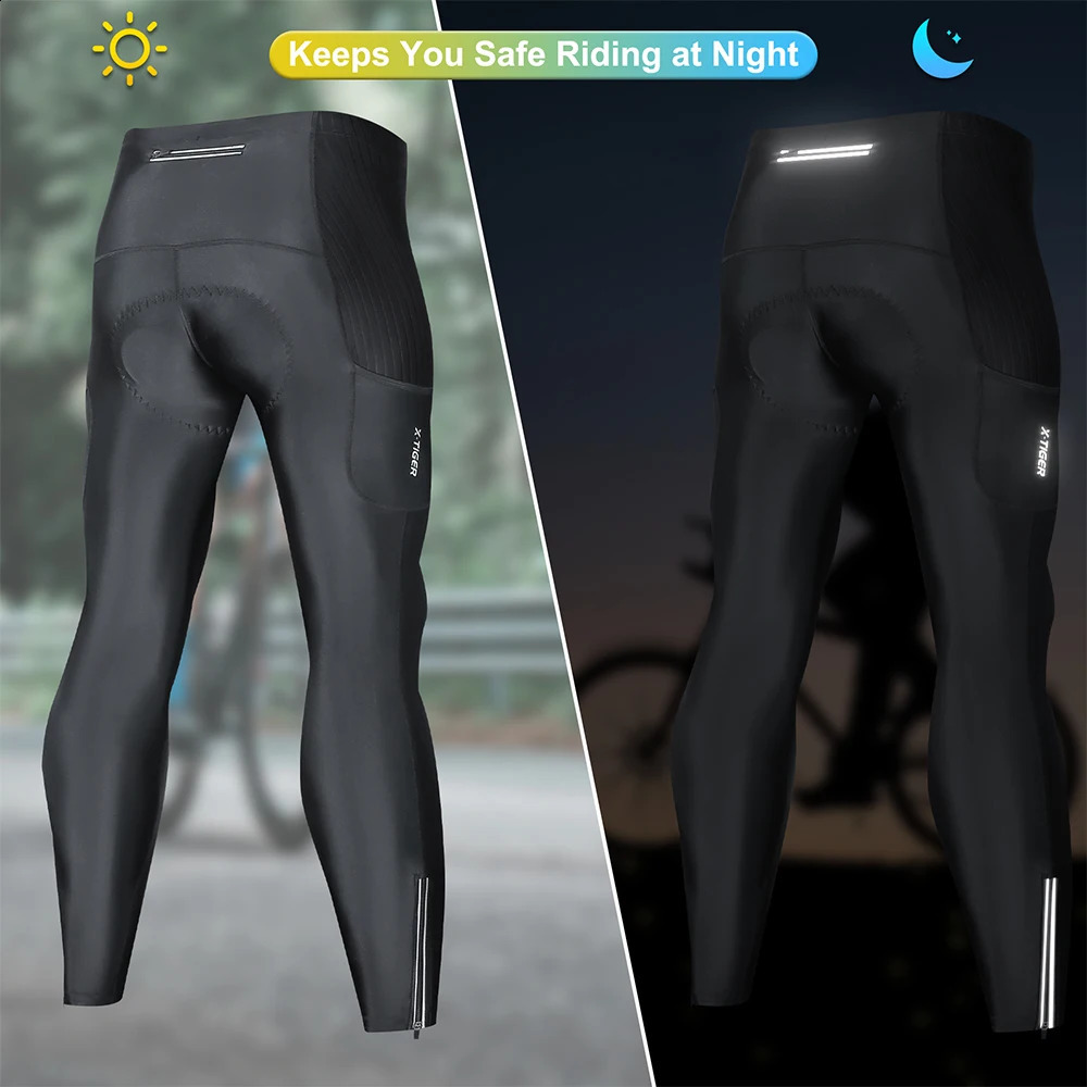 XTIGER Men Bike Long Pants 5D Gel Padded Cycling Tights Leggings Outdoor Riding Mountain Road Bicycle Trousers 251023