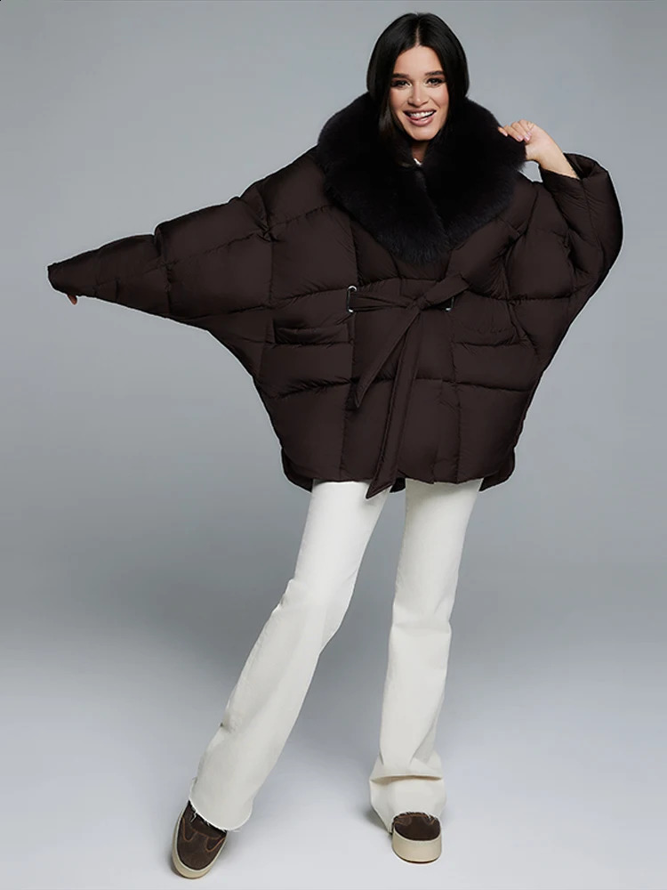 Thicken Cotton Jackets Women Long Sleeves Detachable Fur Collar Lace Up Pockets Coats Female Winter Chic Warm Outwears 251021