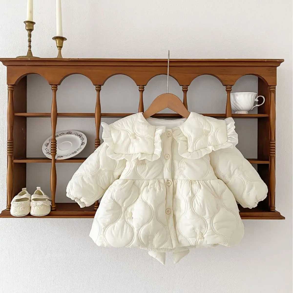 Girls Cotton Coats Winter Outfit New Fashion Plush Cotton Jacket Baby Top Winter Children Clothing Warm Solid Coat Y251023