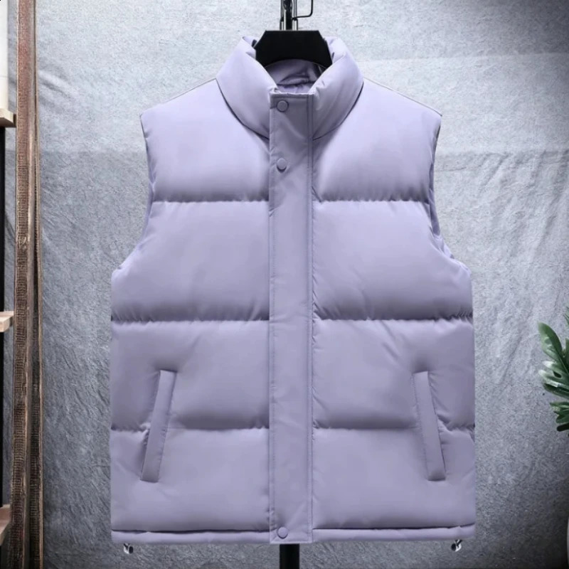 Vest Mens Winter Thick Casual Fashion Warm Loose and Versatile Sleeveless with Cotton Shoulder Solid Color Men 251023