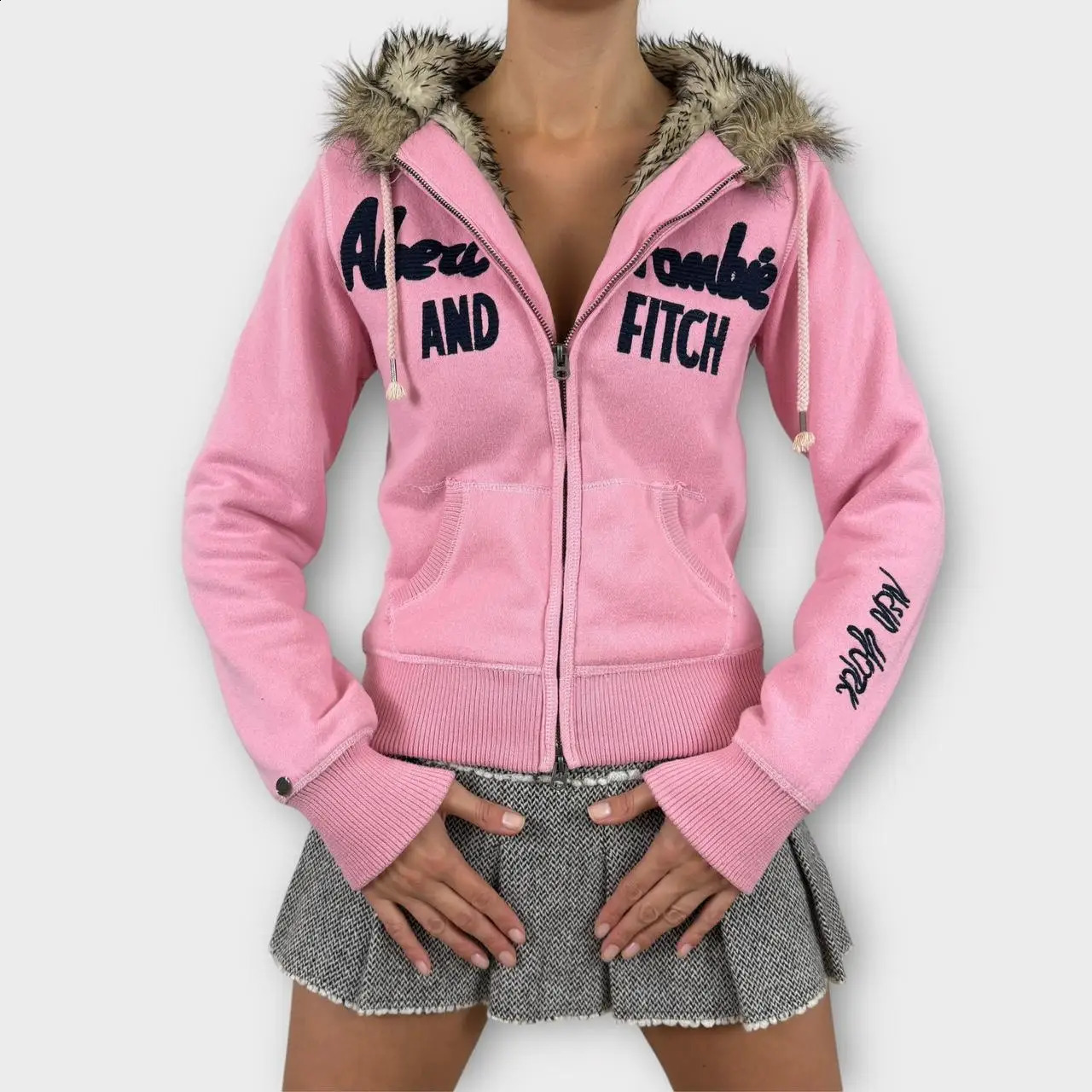 Street Y2K Casual Loose Korean Zipper Hoodie Women Harajuku Fashion Joker Letter Embroidered Sweatshirt Punk Warm 251022