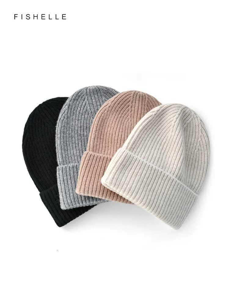 Solid wool hat wen men autumn winter thick warm knitted teenage wool men beanie Christmas giftsW251023