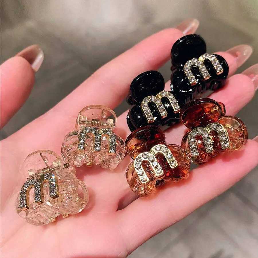 New Acrylic Rhinestone Bangs Side Hair Clip Fore Clip Shiny dr Hair Clip Grab Wen Girls Hair Style Accories Y251023