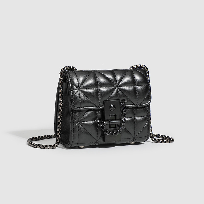 Luxury Brand Designer Bag 2025 New Women's Crossbody Bag Ins Niche Versatile High-End Texture Quilted Chain Black Mini Bag