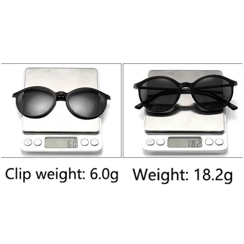 6 In 1 Clip On Glasses Men Women TR90 Polarized Optical Magnetic Sunglasses Clip Magnet Sunglasses Prescription Glasses FrameW251023