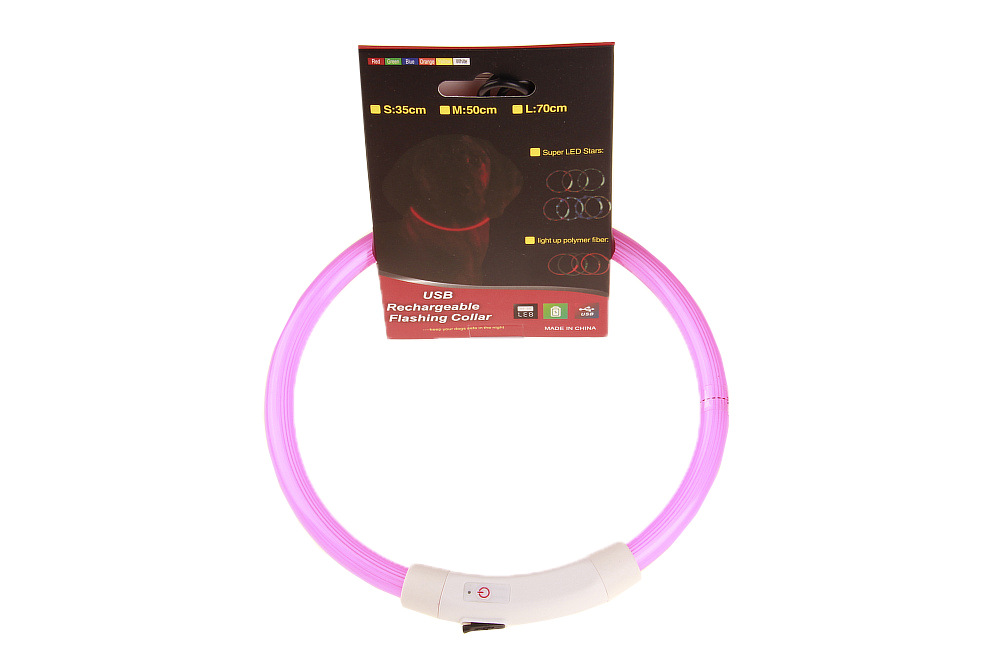 Rechargeable LED Pet Collar for Dogs - Brighten Your Walks with a Safe & Durable Luminescent Band