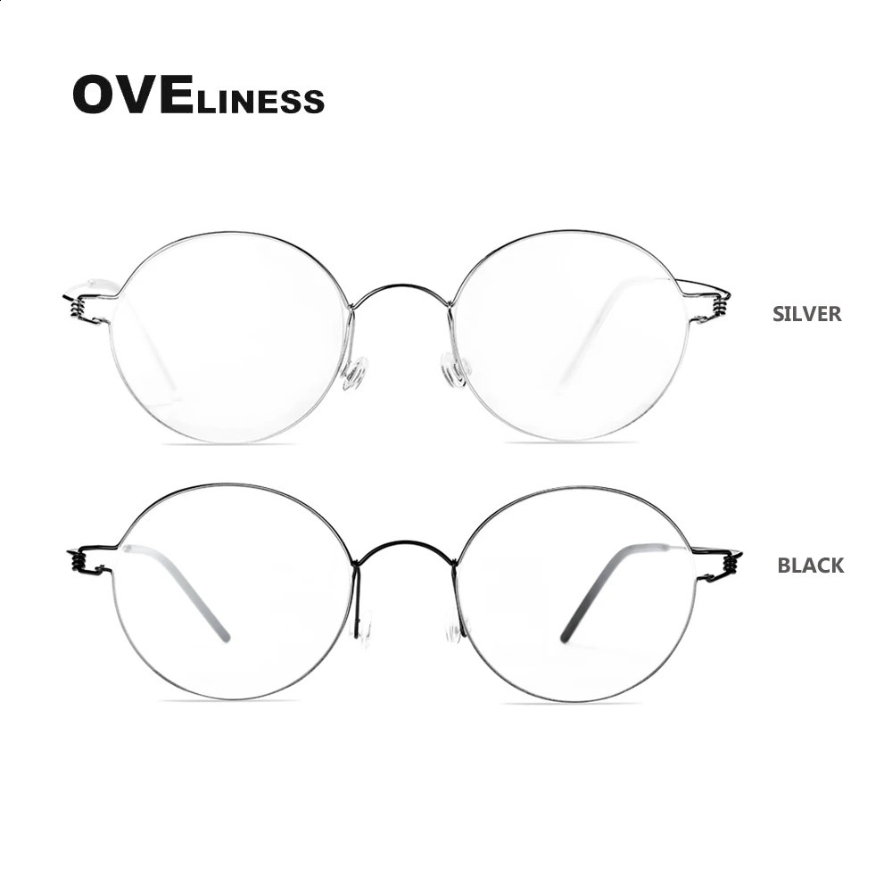 Pure Screwless Eyeglasses Frames Men Women Round Korean Glasses Frame n Eyewear Ultralight spectacles 260509CJ