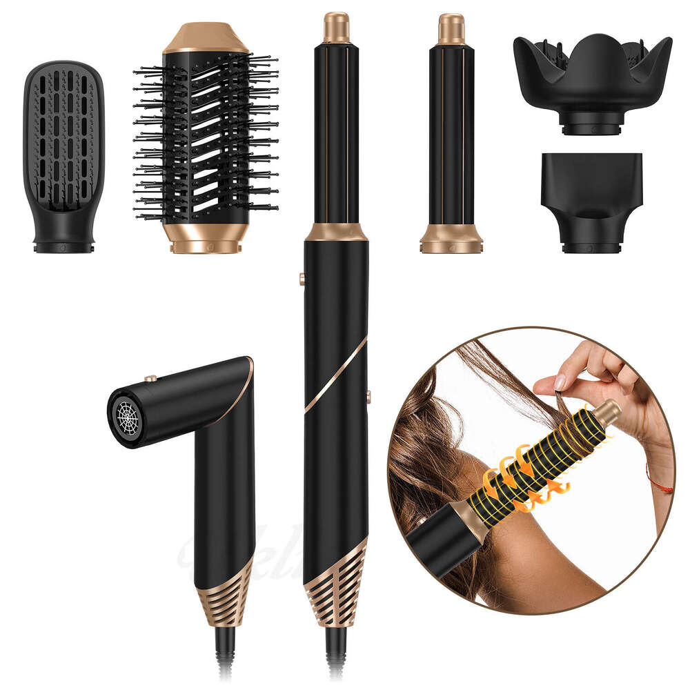 Well Known Brand Designer Foldable High Power Low Speed Wiredrawing Hot Air Comb Curling Iron Hair Straightener Dryer Thermostatic All In One Machine