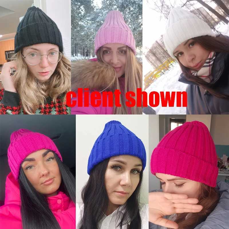 Autumn Winter Beanie Warm Soft Knitted Hat Hip Hop Cap For Women Men Bonnet Solid Color Skullies BeaniesXJ251023