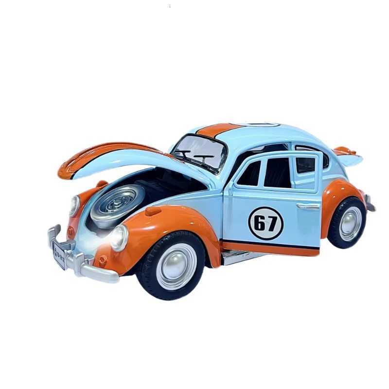 Simualtion 118 Classic Beetle 1955 Car Model Collection Sound and Light Children Boy Toy Vehicle Gift Home DecorT251023