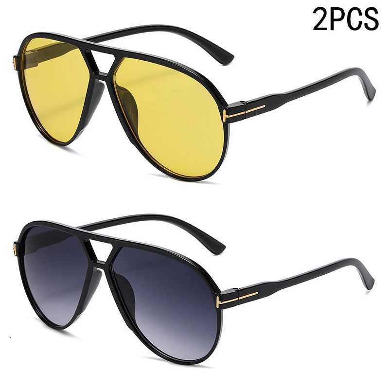 2PCS Letter T Double Beam Large Frame Toad Mirror 2025 New Retro Car Sunes ot Sunes JH3004W251023