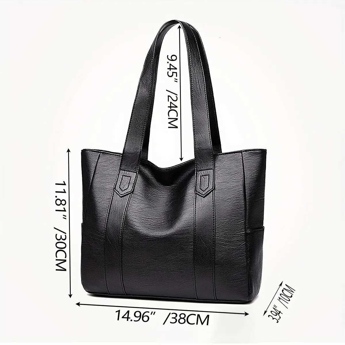 Vintage Large Capacity Tote Bag Retro Vegan Shoulder Bag Womens Casual Handbag For CommuteL251023