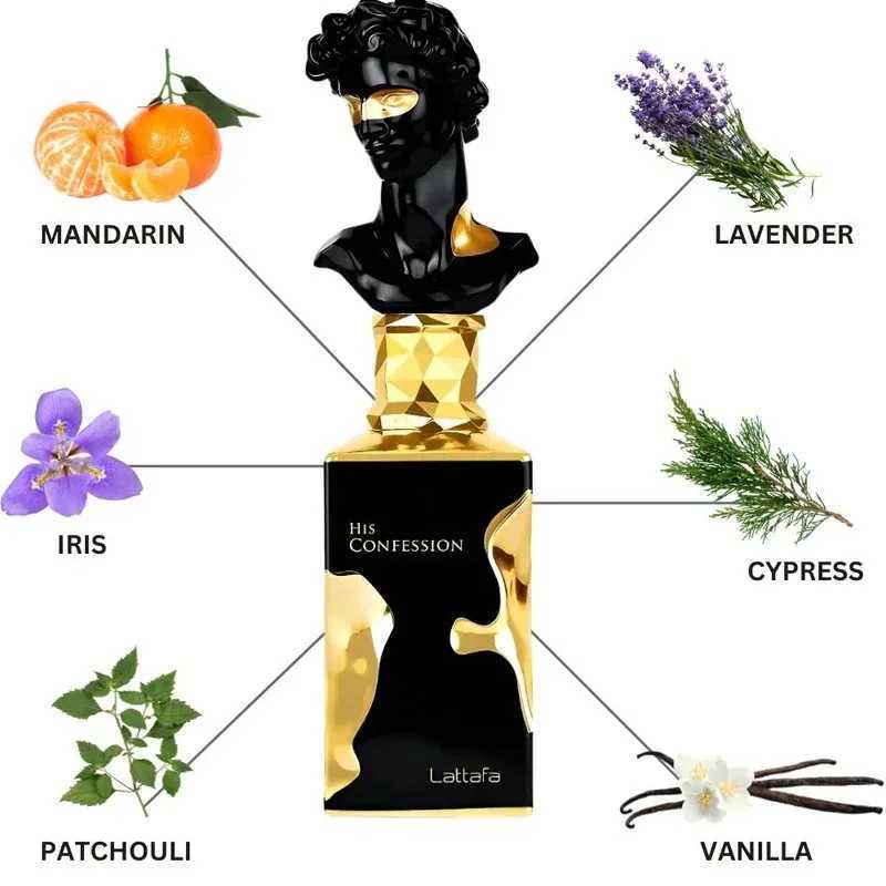 His Confession Eau de Parfum Spray 100ml Arab Perfumes Lasting Oriental Woody Pheromone Perfume Cologne for MenW251023