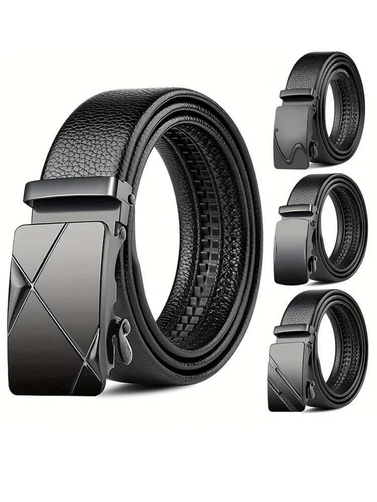New Mens Belt Casual Fashion Automatic Buckle Business Leather Belts For Men Jeans High Quality Strap Ideal Gift ChoiceXJ251023