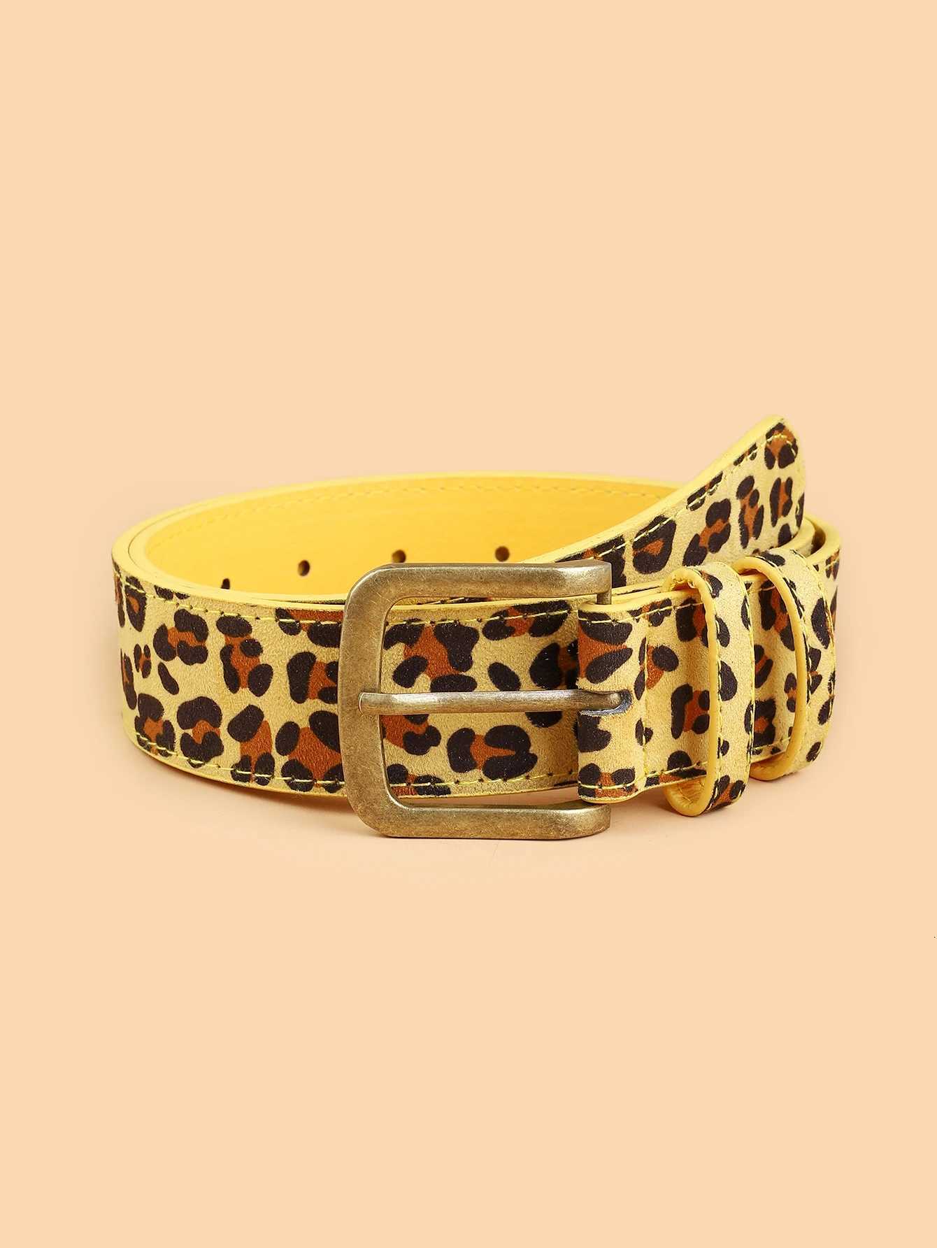 Boho Style PU Leather Belt Leopard Print Multi Color Available Women Dress Slim Fit Women Dress Custom BeltXJ251023