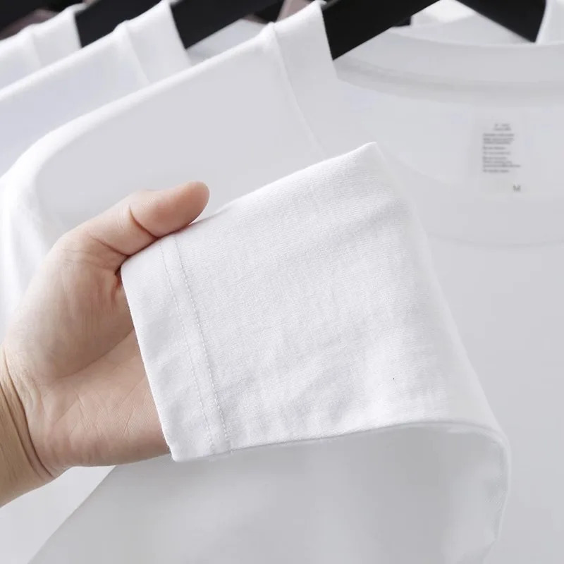 American Creative Letter Print Tshirt Men Autumn 100 Cotton White ONeck Long sleeves Tee Casual Y2k Top Men clothing 251020