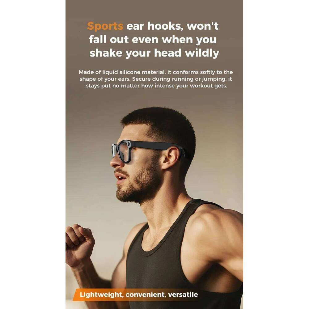 Rechargeable 800W Pixel Camera Smart Glasses With Charging Case Smartglasses Wifi Transmission Image Recognition Ai Translation