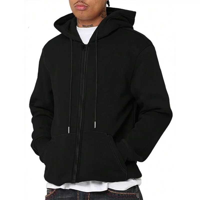 Mens New Autumn Winter Zipper Long Sleeve Hooded Casual Fashion Loose Fit Sportwear Sweatshirt with Anti Odor for SportsT251023