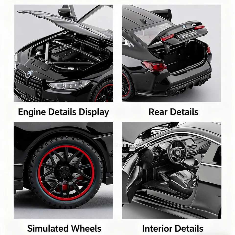 132 Scale M4 X3M Cars Toys Alloy Models with Light Sound Miniature Car Wheel Shock Absorption Doors Opened Vehicle Home DecorT251023