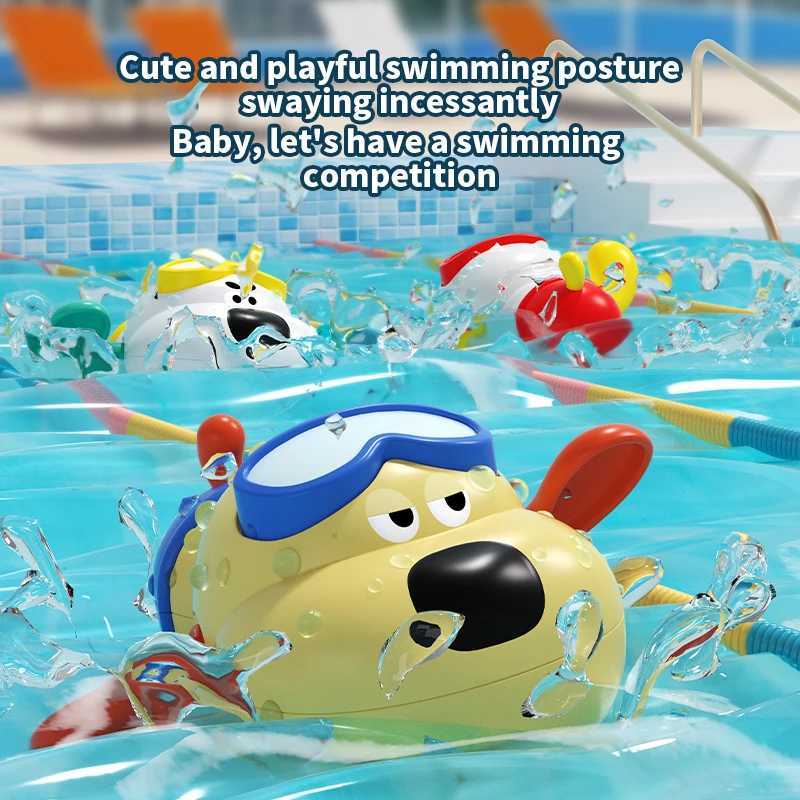 Childrens Bath Time Fun Spring Winding Toy Waterloving Dogs Bathroom Plaything Interactive Bathtub Toy for Kids J251023